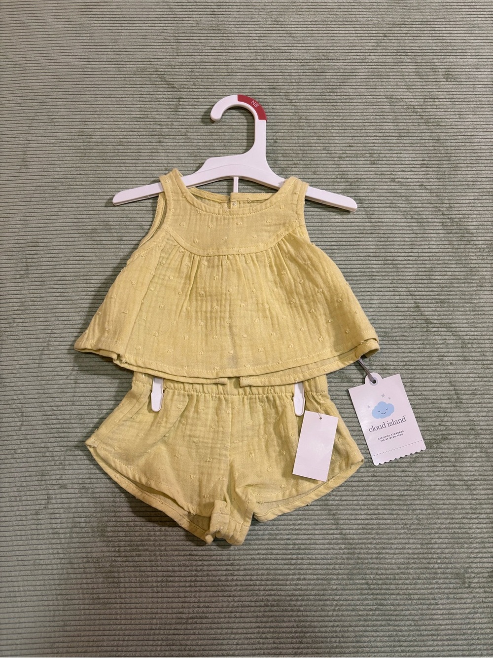 cloud island Yellow Two-Piece Tank Top & Shorts Set